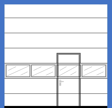 Uși industriale cu ușa pietonală înglobată